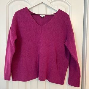 J Jill V Neck Sweater Sz Med Valentines Day